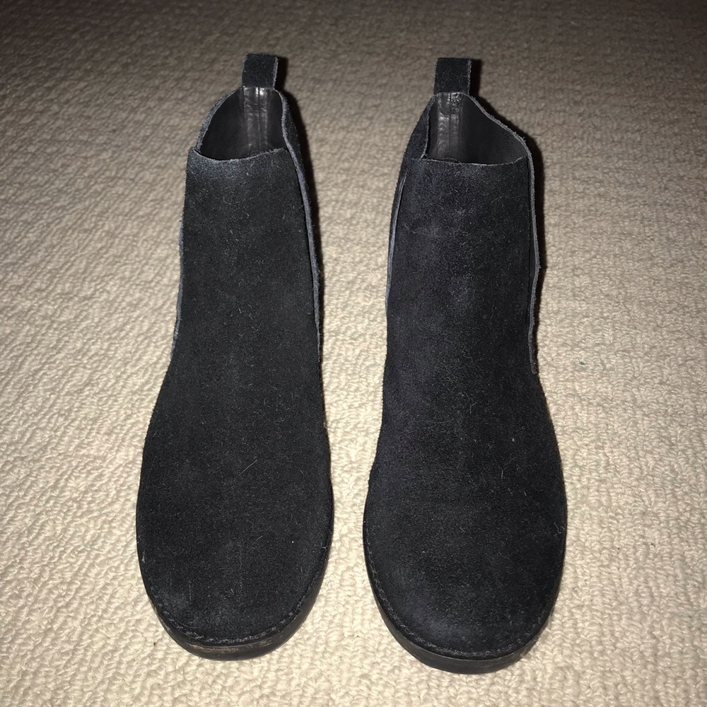 Lucky Brand Black Suede Ankle Boots